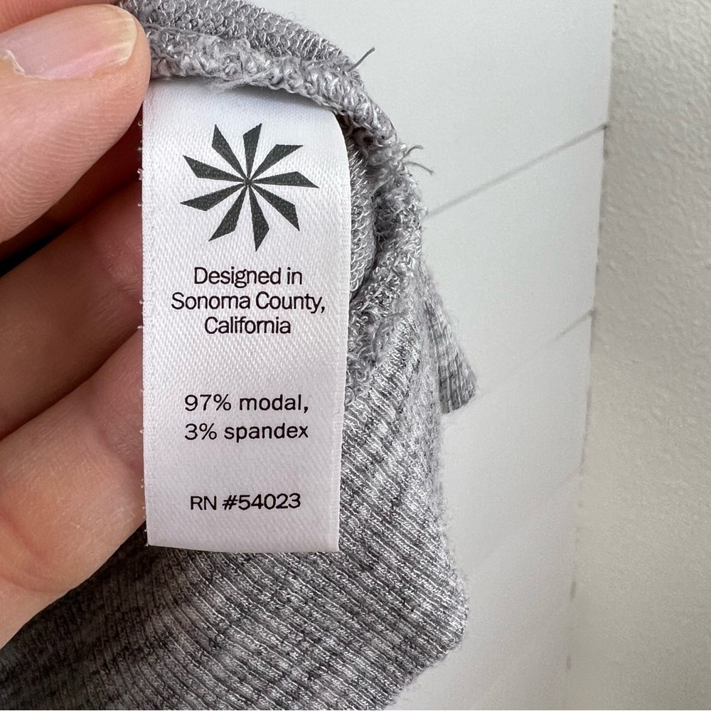 Athleta Medium Serenity Crossover Sweatshirt Gray - image 5